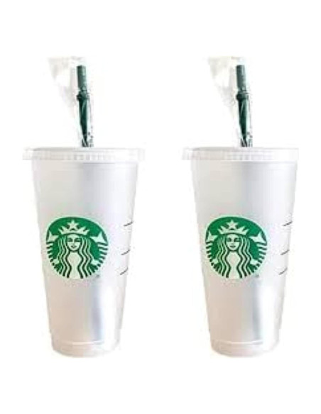 Paquete de 2 Vasos Fríos Reutilizables Starbucks 24 oz