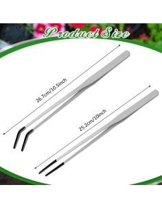 Pinzas de Acero Inoxidable Lasnten para Reptiles 25.4 y 26.7 cm 2