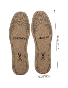 4 Pares de Plantillas de Fieltro de Lana para Climas Fríos 2