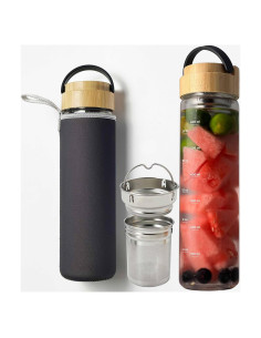 Botella de Agua de Vidrio Borosilicato 0.68L Ameiin con Infusor