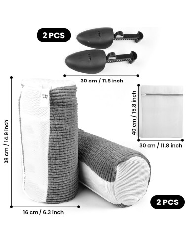 Bolsa de Lavado de Zapatos G4SHINE - Paquete de 2, Terciopelo