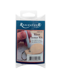 Kit de colocador de remaches Realeather Crafts 60 piezas