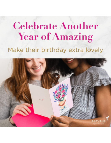 Tarjeta de Cumpleaños 1er Cumpleaños Papyrus - Diseño Brillante