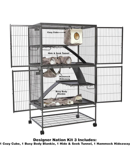 Kit de Accesorios para Pequeños Animales MidWest 3 - Estampado Diamante