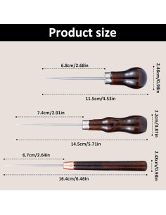 Conjunto de Herramientas de Punzón de Aguja Bewudy 3 Piezas 2