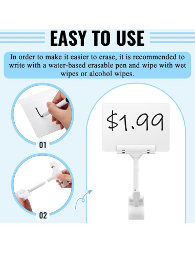Soporte de Clip para Carteles de Pizarra DoubleFill - 30 Unidades