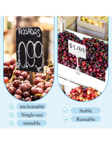 Soporte de Clip para Carteles de Pizarra DoubleFill - 30 Unidades