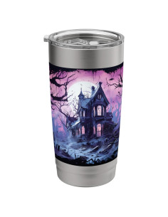 Vaso Térmico Acero Inoxidable 20 oz Halloween Casa Embrujada