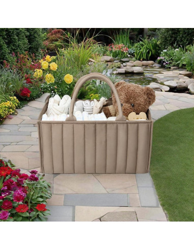 Organizador de Pañales Caddy Baby - Marrón - 25.4x38.1x17.8 cm