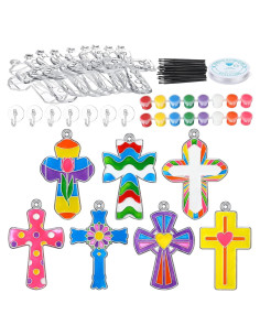 Kit de Manualidades Poen 28 Sets Cruces Religiosas DIY