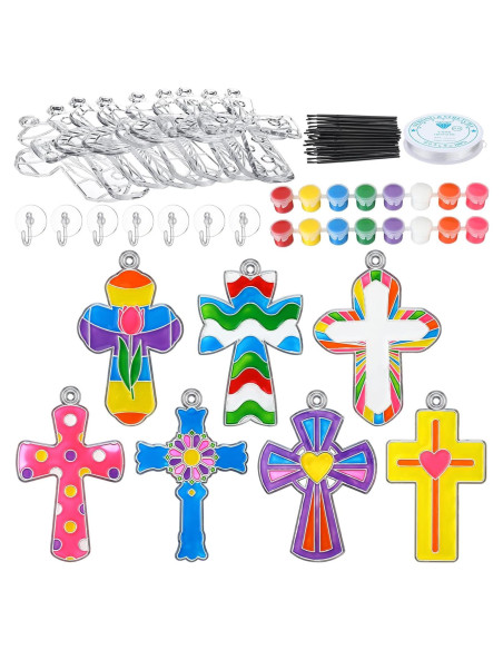 Kit de Manualidades Poen 28 Sets Cruces Religiosas DIY