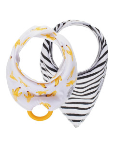 Babero Bandana Dr. Brown con Mordedor y Ajuste 3m+, 2 Pzs