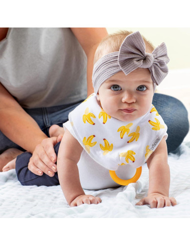 Babero Bandana Dr. Brown con Mordedor y Ajuste 3m+, 2 Pzs