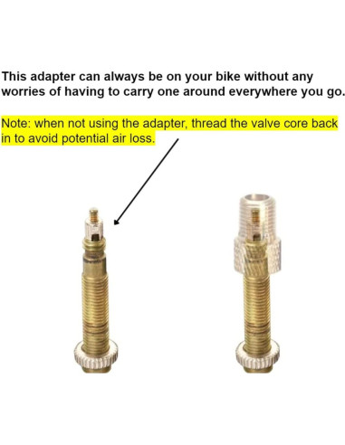 Adaptador de Válvula Presta a Schrader Juscycling - 5 Piezas