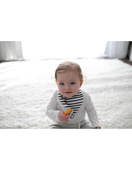 Babero Bandana Dr. Brown con Mordedor y Ajuste 3m+, 2 Pzs