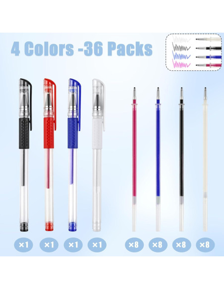 4 Bolígrafos Borrables por Calor COIDEA con 32 Recargas