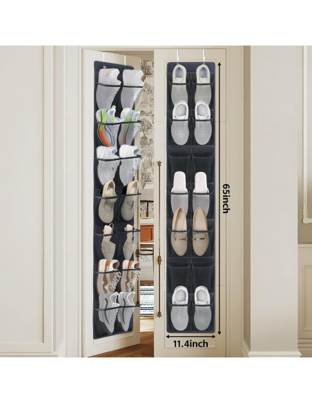 Organizador de Zapatos Sobre la Puerta PVWSG 14 Bolsillos Malla