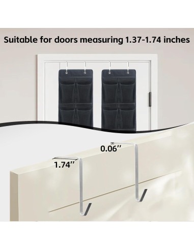 Organizador de Zapatos Sobre la Puerta PVWSG 14 Bolsillos Malla