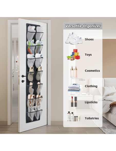 Organizador de Zapatos Sobre la Puerta PVWSG 14 Bolsillos Malla