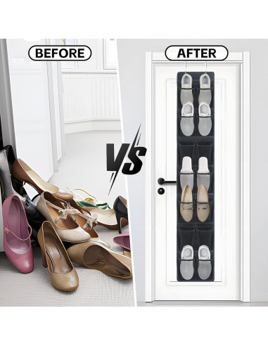 Organizador de Zapatos Sobre la Puerta PVWSG 14 Bolsillos Malla
