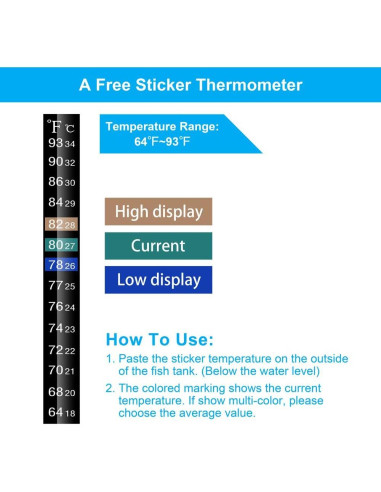 Calentador de Acuario DaToo MINI 25W para 3.8 a 22.7L
