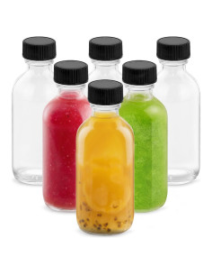 Botellas de vidrio Rionisor 120ml redondas Boston - Paquete de 6