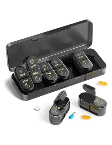 Organizador de Pastillas Semanal AM PM Pillex 7 Días 20.9x7.8cm