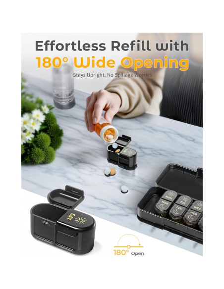 Organizador de Pastillas Semanal AM PM Pillex 7 Días 20.9x7.8cm Organizador de Pastillas Semanal AM PM Pillex 7 Días 20.9x7.8cm