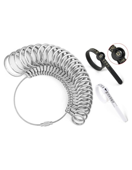 Kit de Herramientas para Medir Tallas de Anillo Bflaae 27 PZS Kit de Herramientas para Medir Tallas de Anillo Bflaae 27 PZS