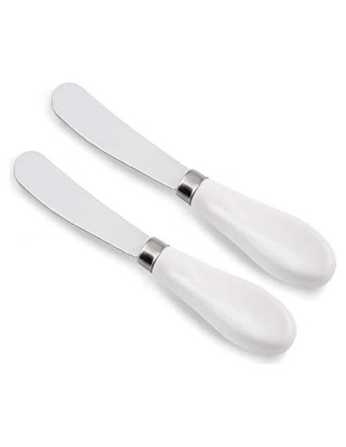 Juego de 2 cuchillos para mantequilla ONTUBE, acero inoxidable 15 cm