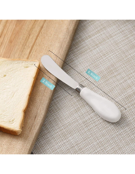Juego de 2 cuchillos para mantequilla ONTUBE, acero inoxidable 15 cm