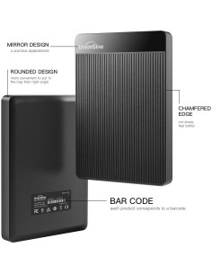 Disco Duro Externo Portátil UnionSine HD2510 250GB USB 3.0 Negro 2