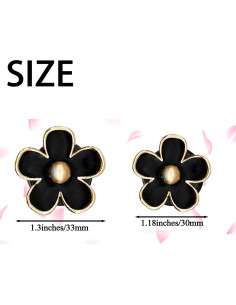 6 Clips de Ventilación Flor Margarita SonFa para Auto Negro 2