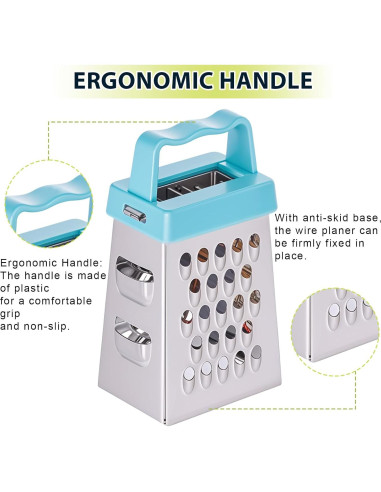 Mini Rallador de Queso ElevateTech 3 Piezas Acero Inoxidable