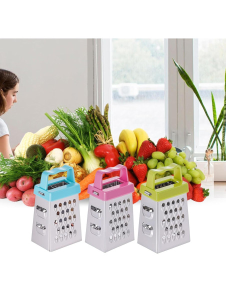 Mini Rallador de Queso ElevateTech 3 Piezas Acero Inoxidable Mini Rallador de Queso ElevateTech 3 Piezas Acero Inoxidable