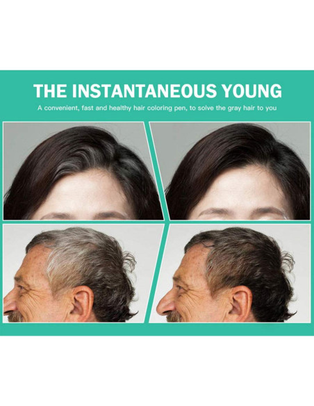 Lápiz Tinte Semipermanente Gowwim para Raíces - Negro Lápiz Tinte Semipermanente Gowwim para Raíces - Negro