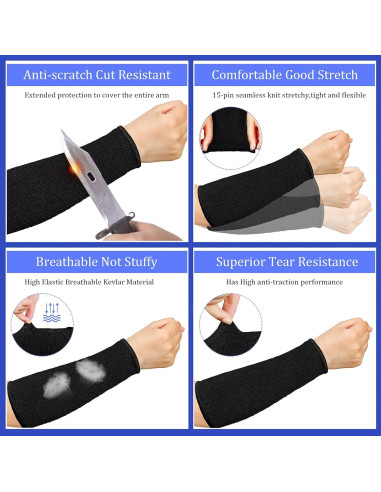 3 Pares de Mangas Protectores de Brazo Sintege 20 cm Nivel 5