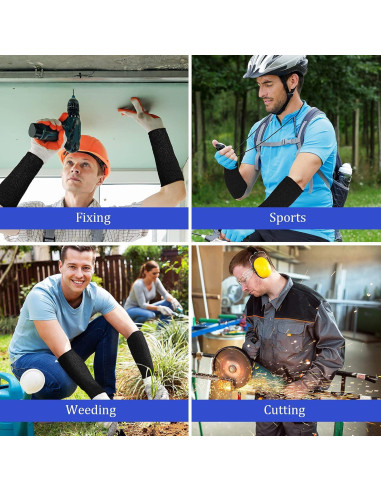 3 Pares de Mangas Protectores de Brazo Sintege 20 cm Nivel 5