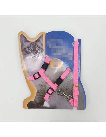 Arnés Ajustable para Mascotas UUYYEO 2 Pcs Rosa y Azul Claro Arnés Ajustable para Mascotas UUYYEO 2 Pcs Rosa y Azul Claro