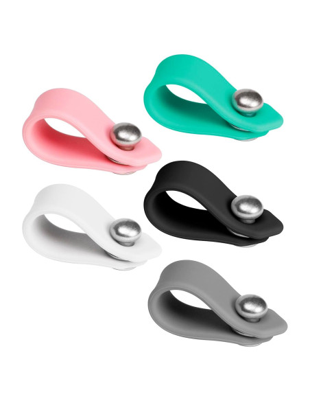 5 Pcs Correas de Silicona ELFRhino para Organizar Cables