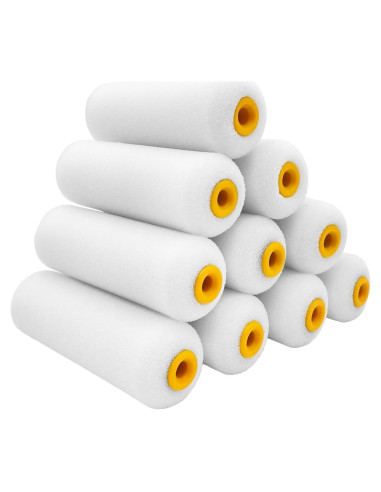 Kit de 10 Fundas de Rodillo de Pintura YLTOLOO 10x4" Espuma