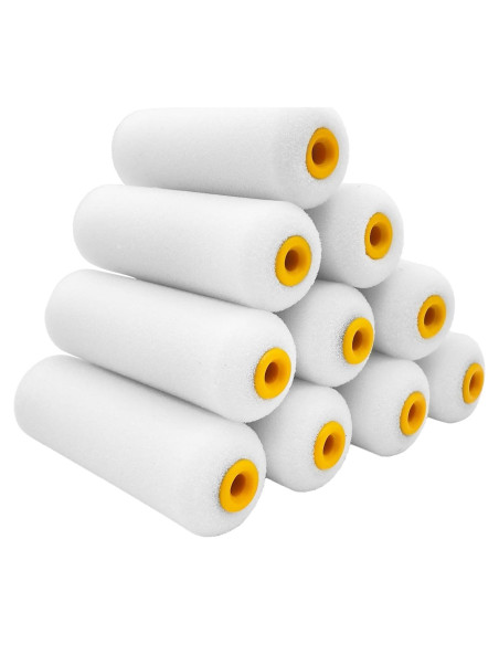 Kit de 10 Fundas de Rodillo de Pintura YLTOLOO 10x4" Espuma Kit de 10 Fundas de Rodillo de Pintura YLTOLOO 10x4" Espuma