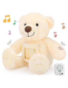 Oso de Peluche Grabable Leyndo 45.72 cm Beige con Marco