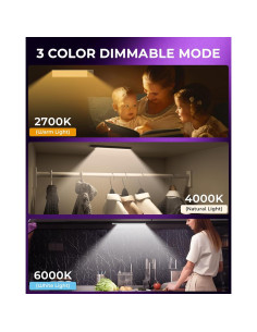 Luces Bajo Gabinete HONGKONG YEEZEN 3 Colores 1500mAh LED 2