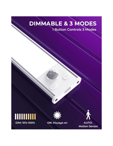 Luces Bajo Gabinete HONGKONG YEEZEN 3 Colores 1500mAh LED