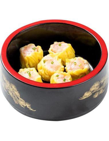 Caja Bento Restaurantware 25 Onzas Redonda Negra a Prueba de Grasa