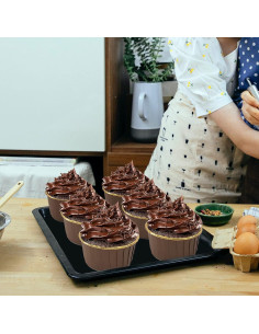 Tazas de Cupcake Jumbo LNYZQUS 5oz 50 Piezas Aluminio Desechables 2