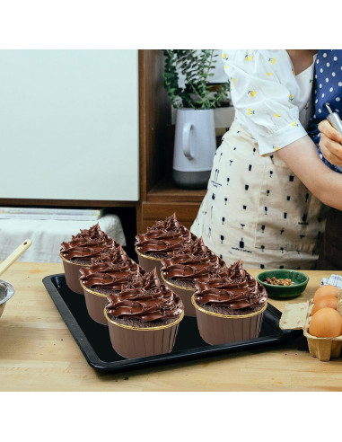 Tazas de Cupcake Jumbo LNYZQUS 5oz 50 Piezas Aluminio Desechables