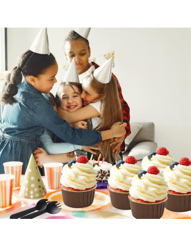 Tazas de Cupcake Jumbo LNYZQUS 5oz 50 Piezas Aluminio Desechables