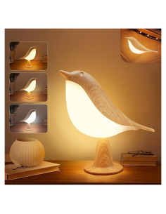 Lámpara de Mesa Inalámbrica VViN 2 en 1 Pájaro LED Táctil